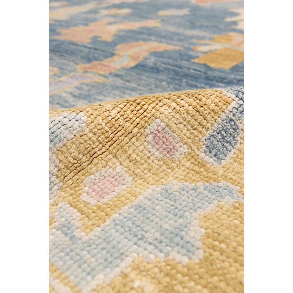 Oushak Hand-Knotted L. Blue Wool Area Rug-9'10'' X 13' 1''