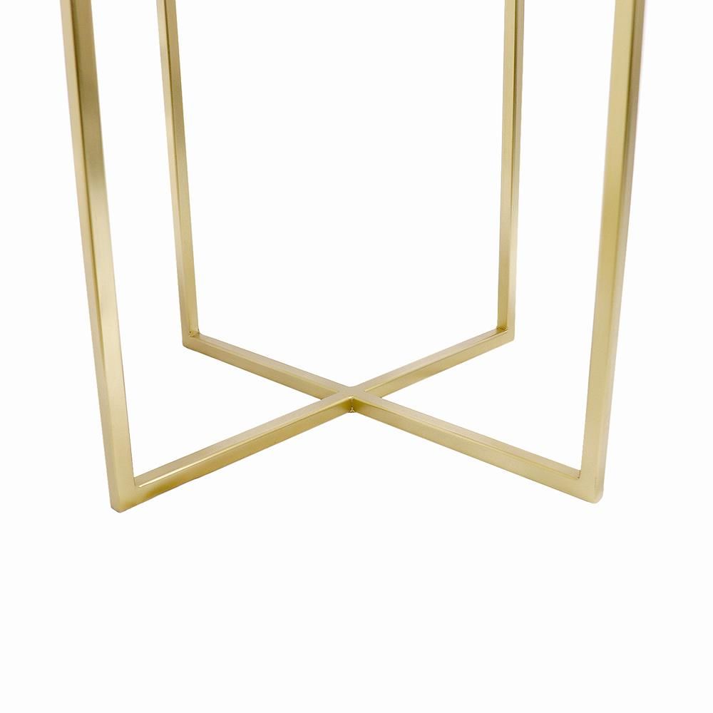 Perama Marble & St. Steel Side Table, White