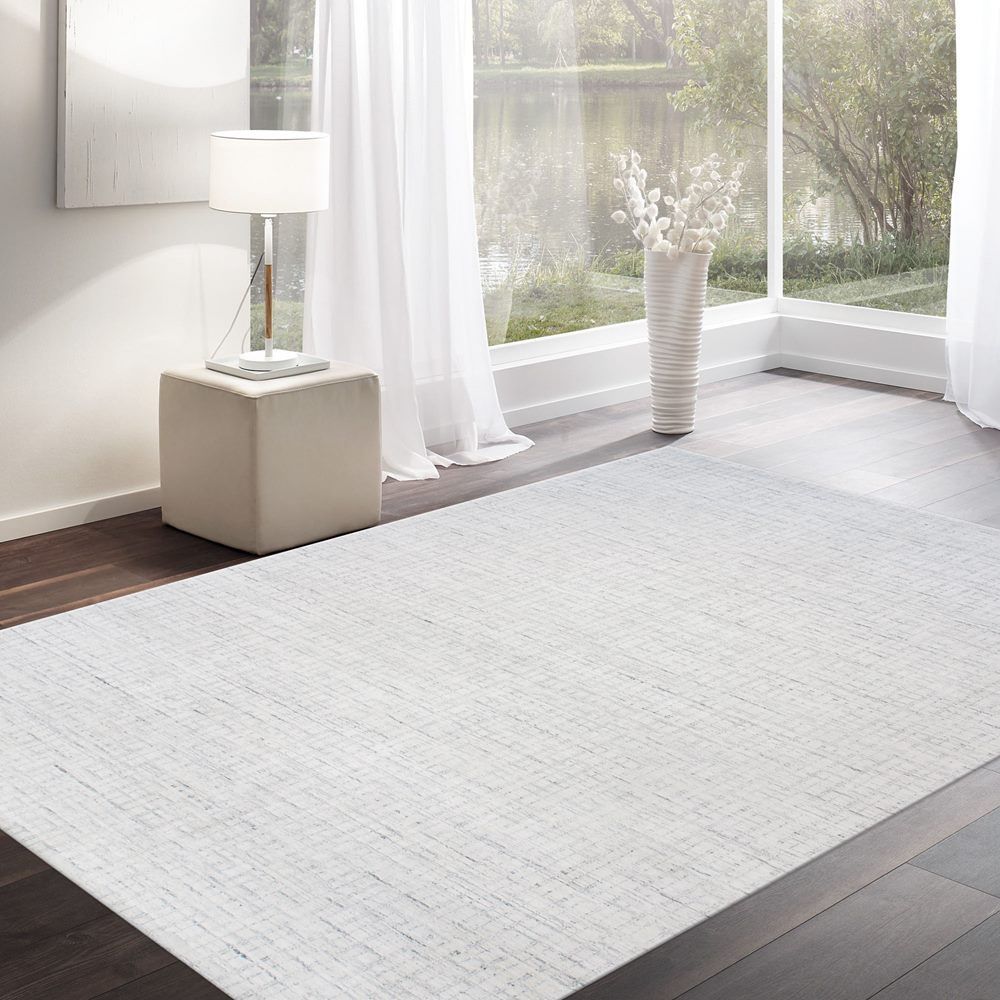 Slate Hand-Loomed Ivory Area Rug