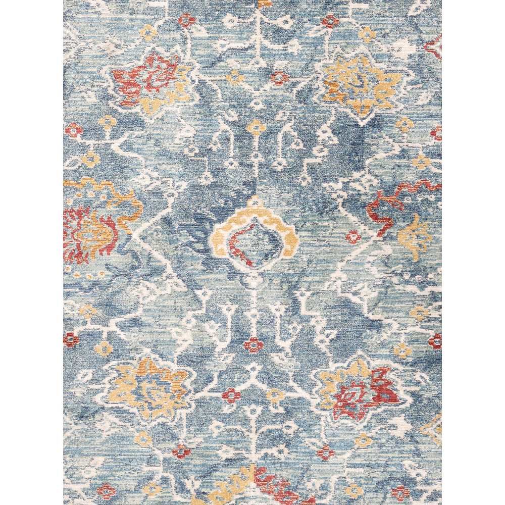 Heritage Design Floral L. Blue Area Rug