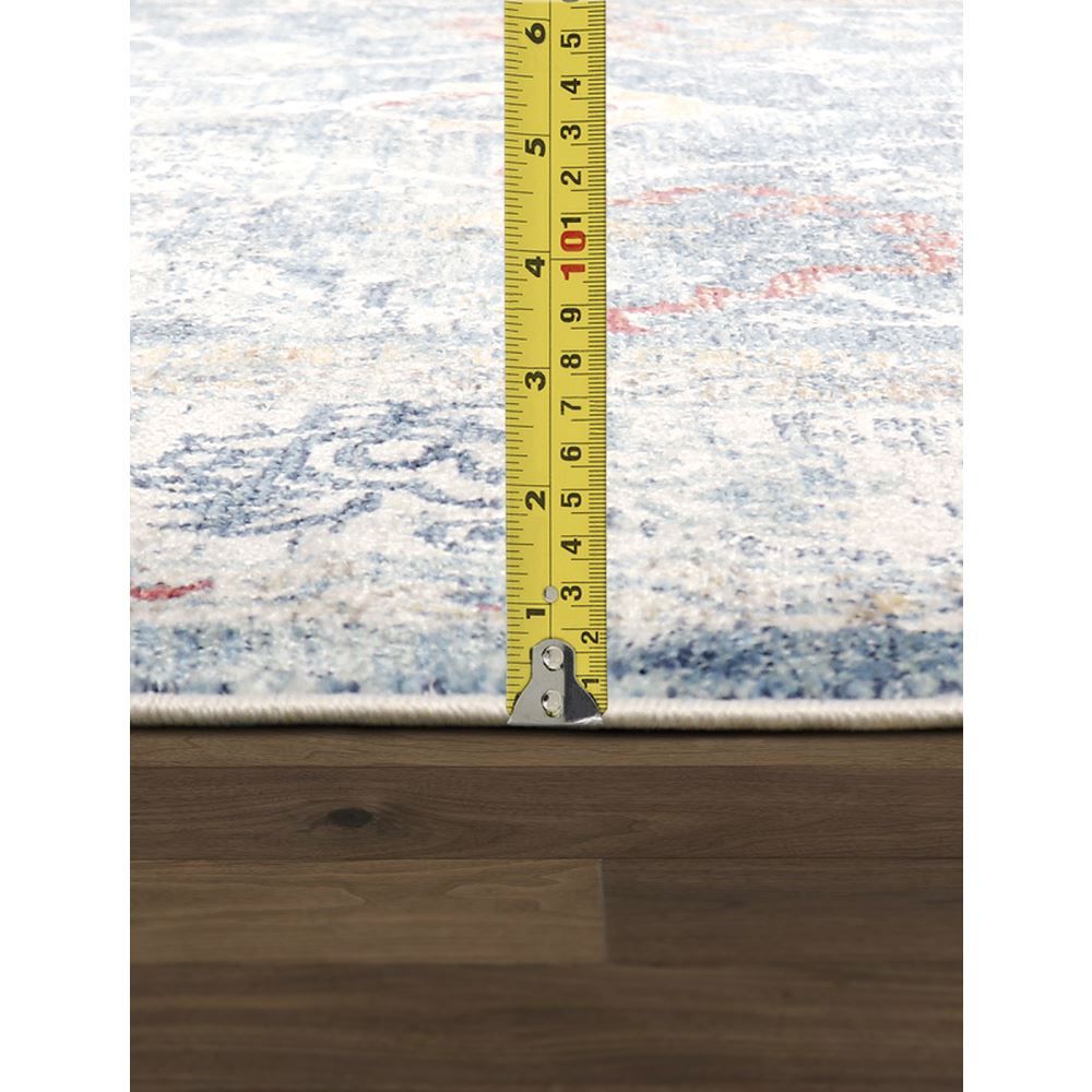 Heritage Design Floral L. Blue Area Rug