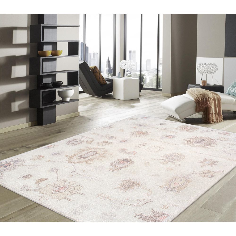 Oushak Wool Beige Area Rug- 9' 3'' X 12' 0''