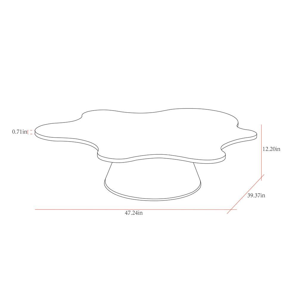 Simona Marble Top Coffeetable, Silver