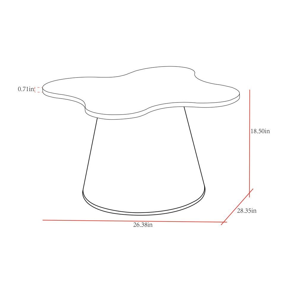 Simona Marble Top Side Table, Silver