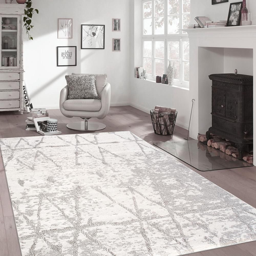 Sutton Collection Ivory/Grey Area Rug