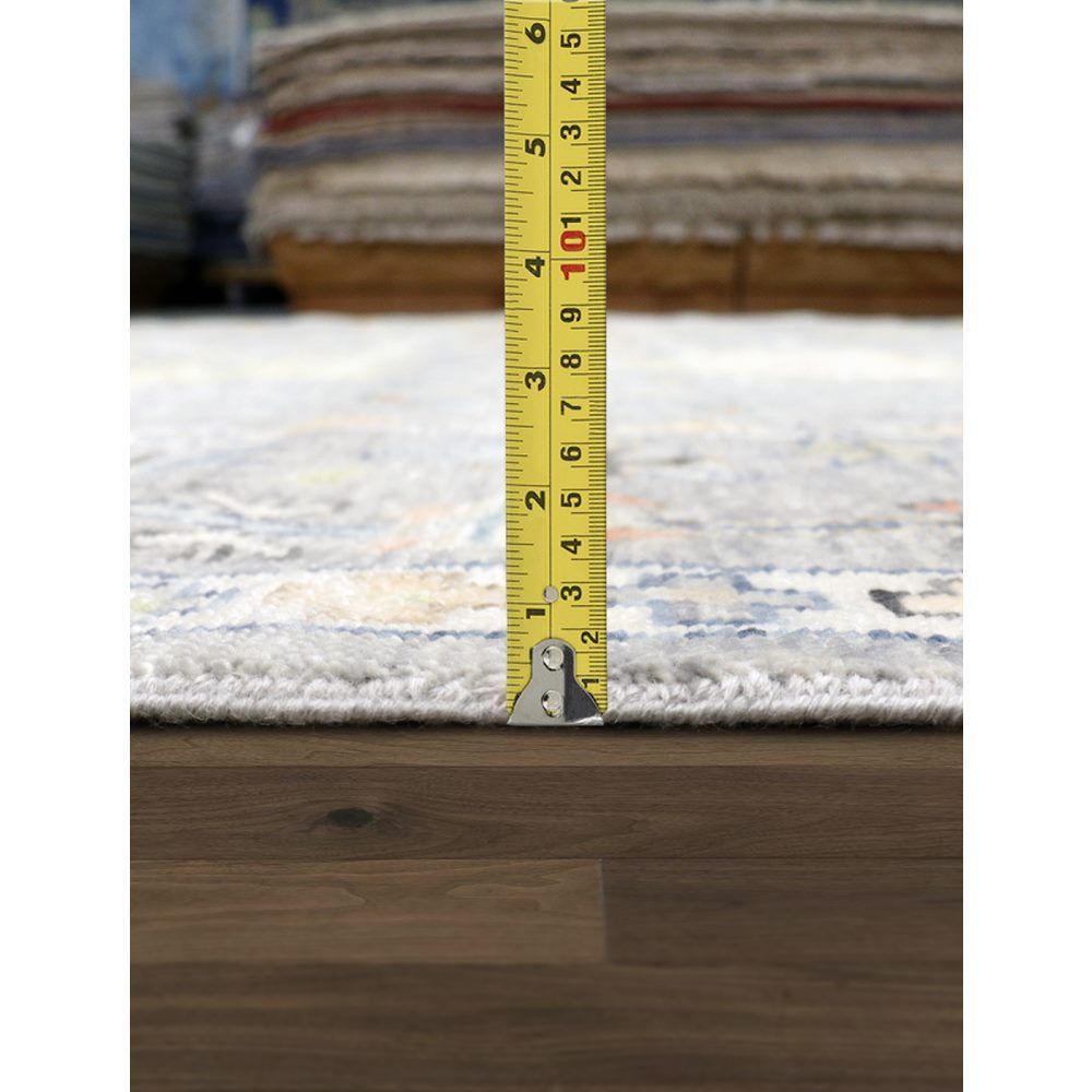 Oushak Hand-Knotted Grey Wool Area Rug-9'11'' X 14' 1''