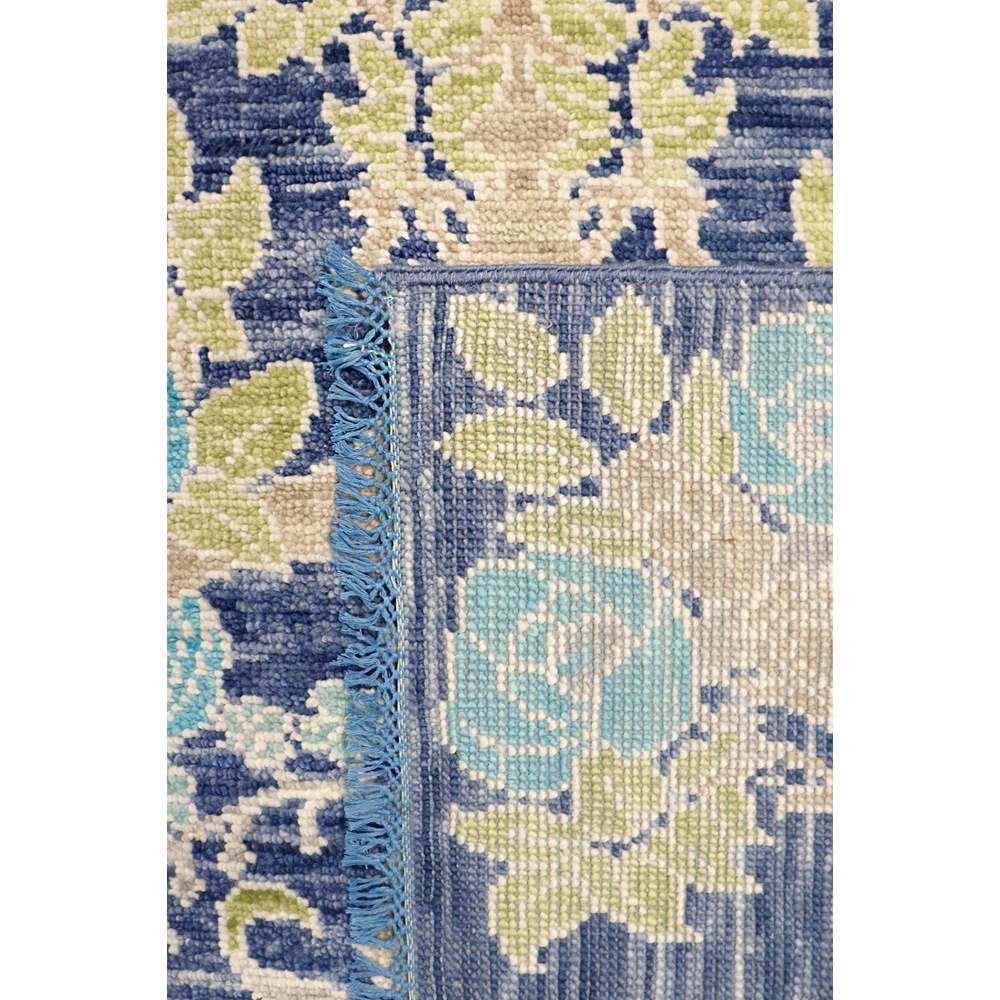 Oushak Hand-Knotted Blue Wool Area Rug-7'11'' X 9' 9''