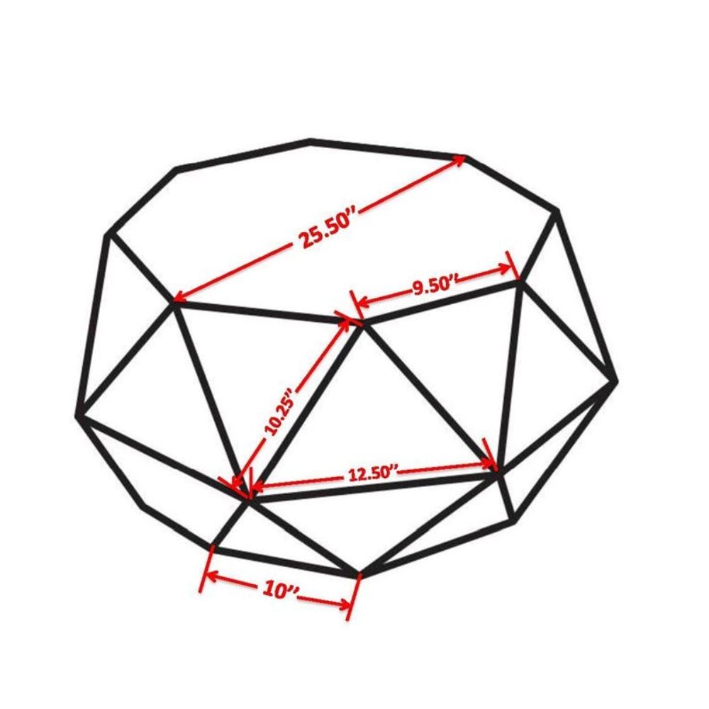 Kronos Iron Coffee Table, Copper