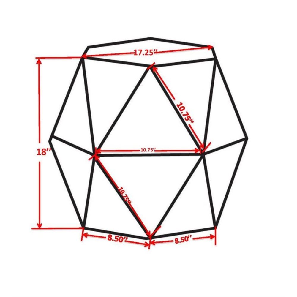 Lexi Iron Side Table, Brass