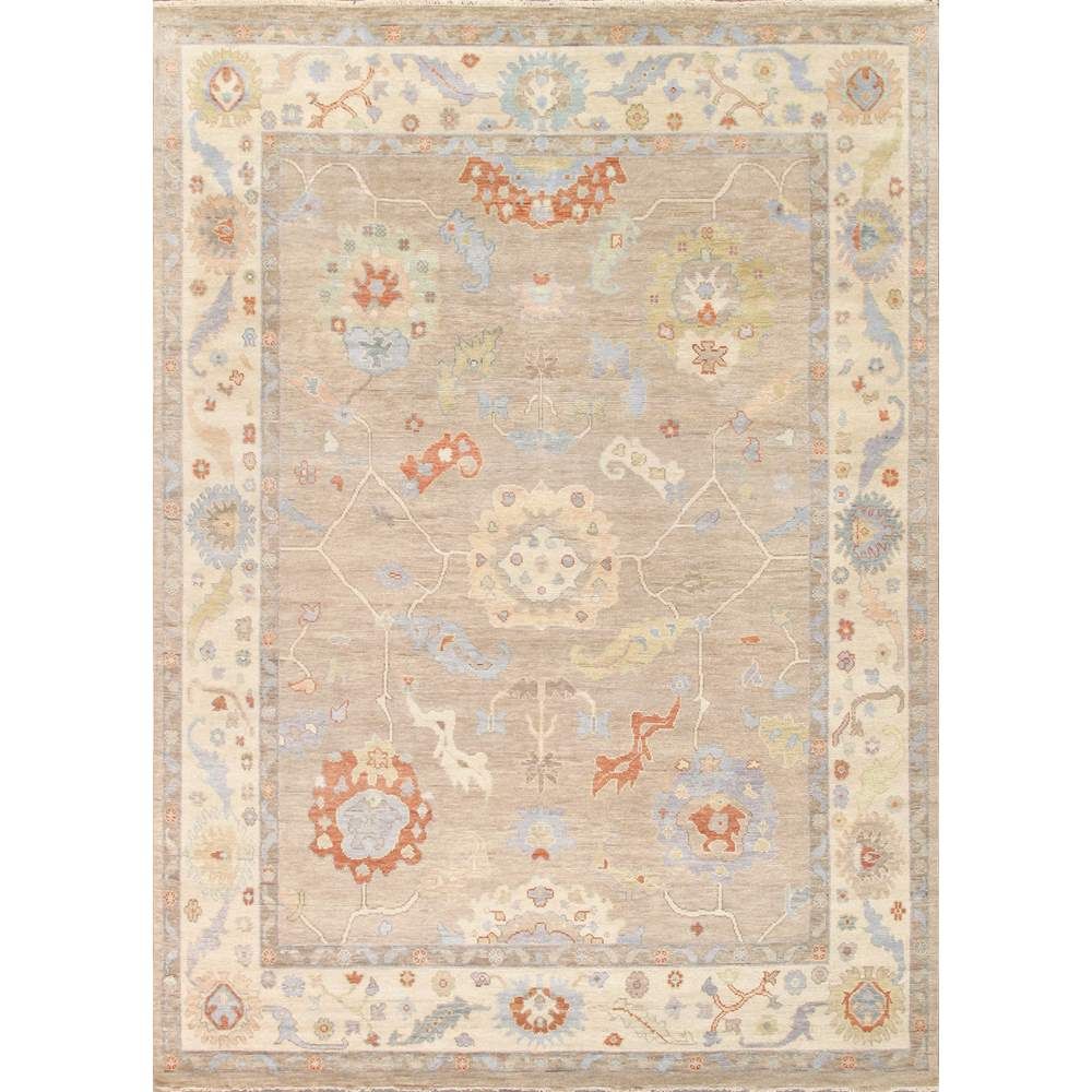 Oushak Wool Beige Area Rug