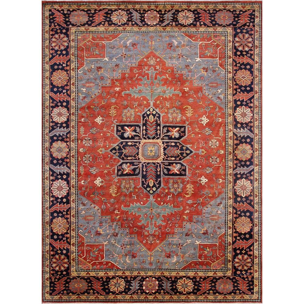 Serapi Hand-Knotted Wool Area Rug- 8' 9'' X 12' 0''