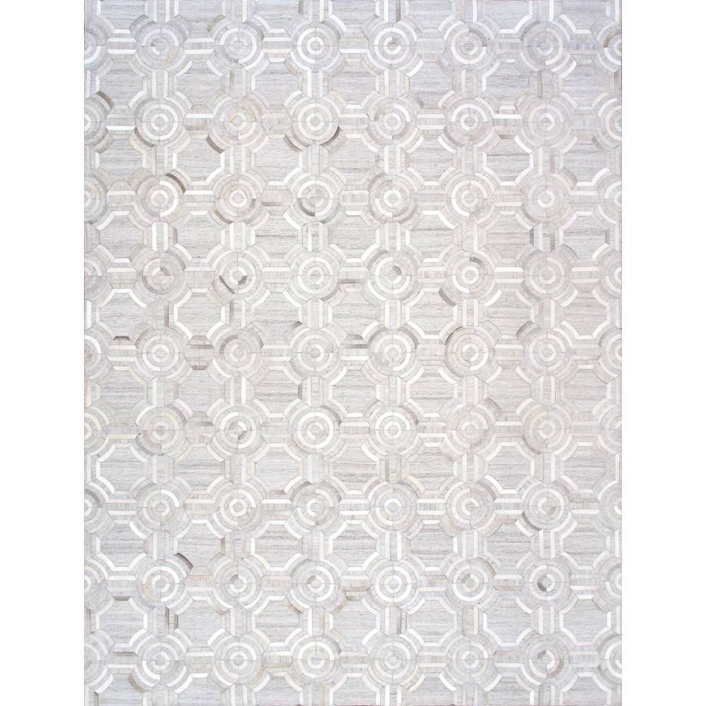 Galaxy Hand-Loomed Cowhide & Sari Silk Area Rug