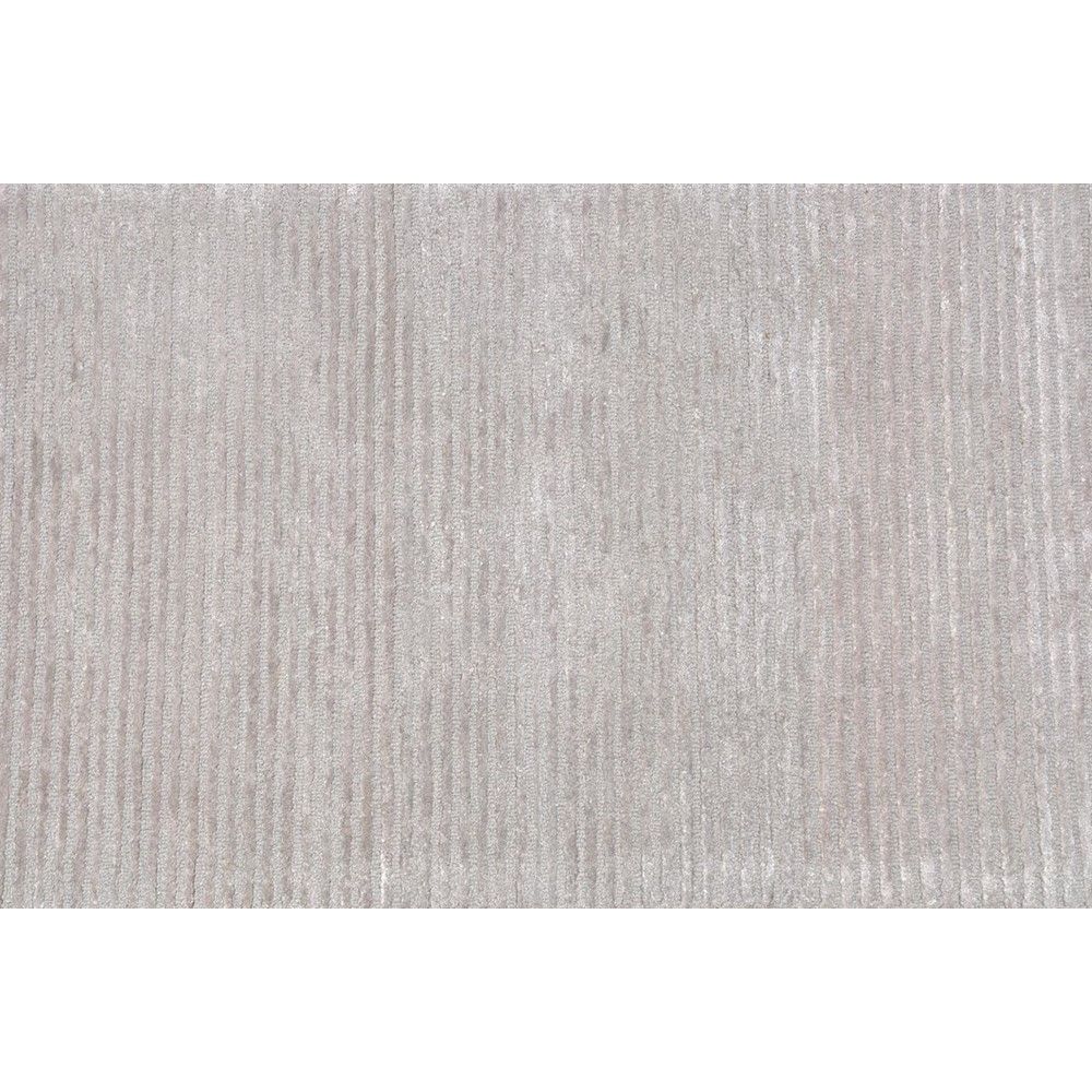 Edgy Collection Wool & Tencel Silk Area Rug Silver/Grey