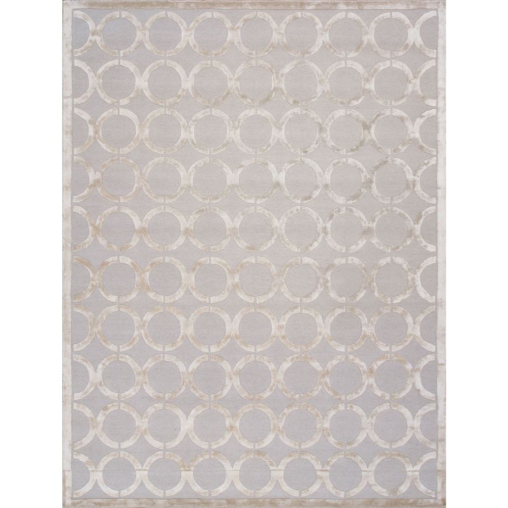 Edgy Collection Wool & Tencel Silk Area Rug Beige/Beige