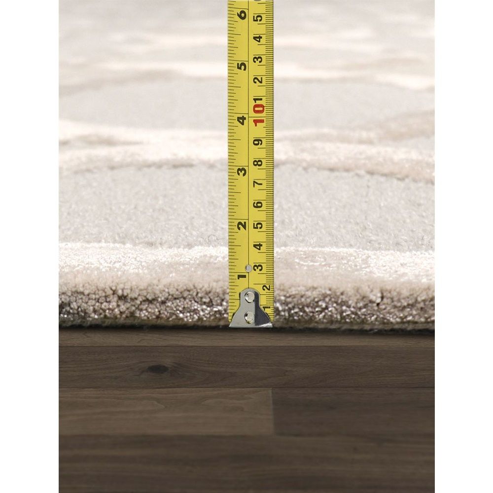 Edgy Collection Wool & Tencel Silk Area Rug Beige/Beige