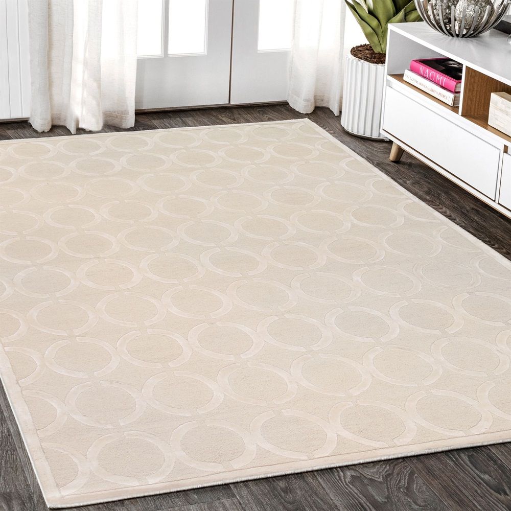 Edgy Collection Wool & Tencel Silk Area Rug 