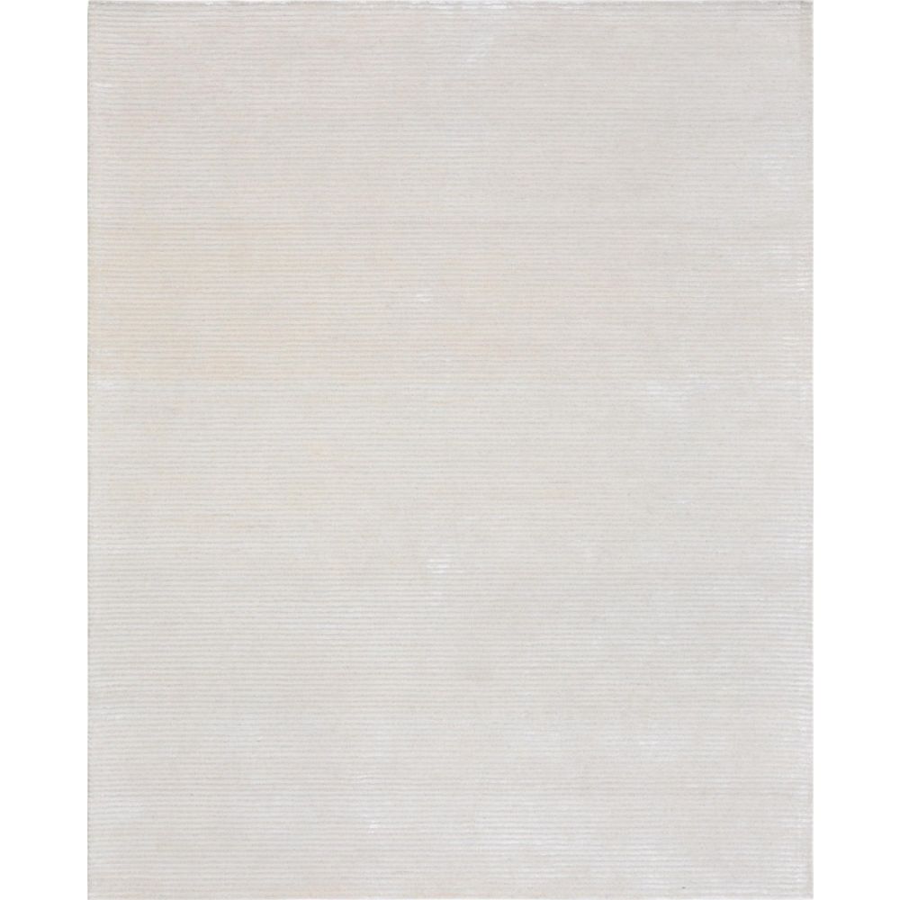 Edgy Collection Wool & Tencel Silk Beige Runner Rug 