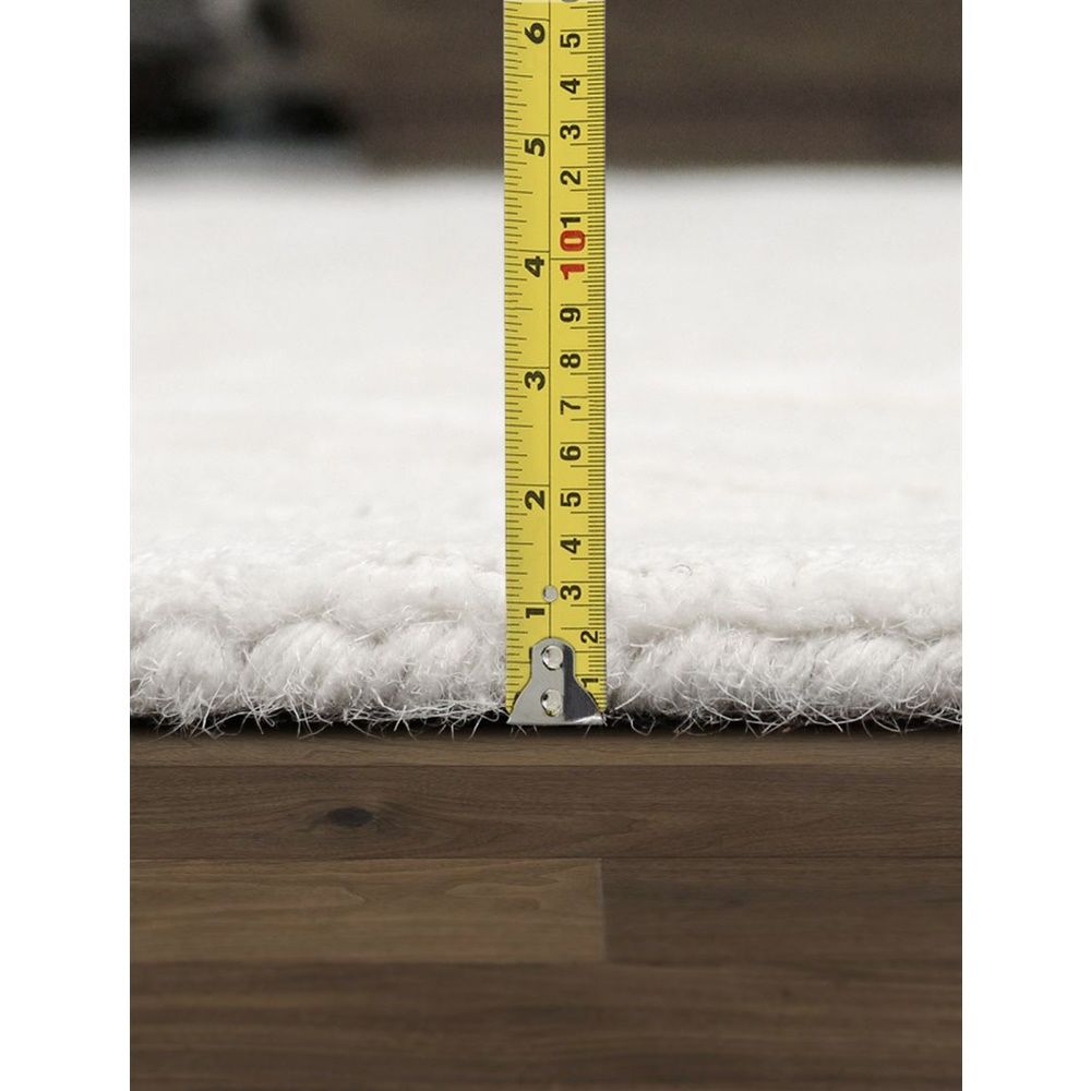 Edgy Collection Wool & Tencel Silk Area Rug  Ivory