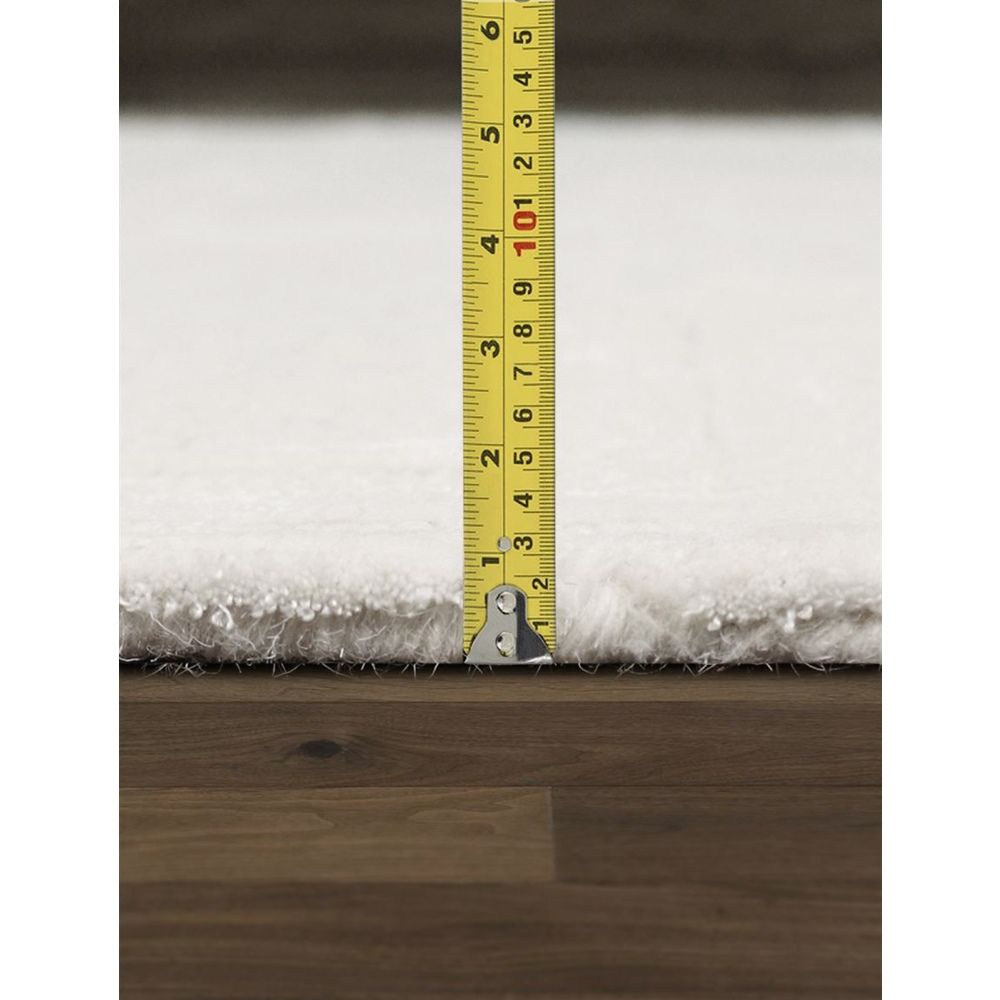 Edgy Collection Wool & Tencel Silk Area Rug  Ivory