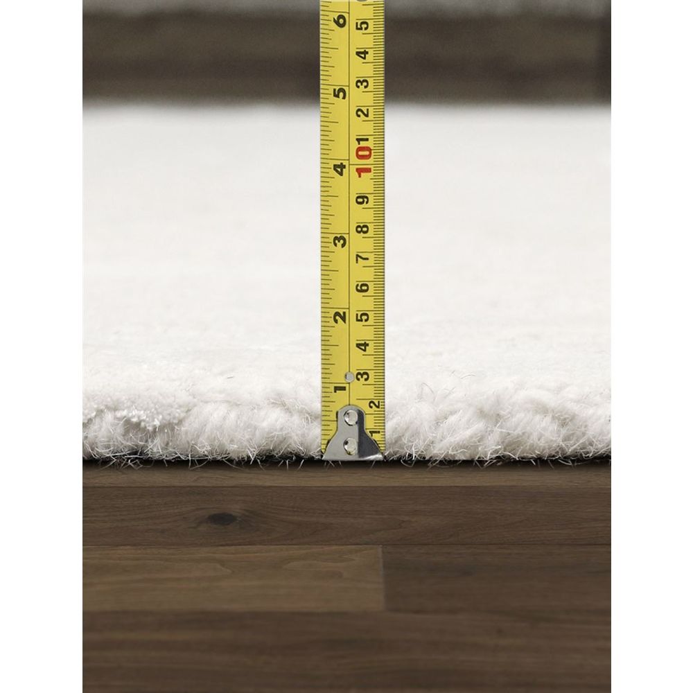 Edgy Collection Wool & Tencel Silk Area Rug  Ivory