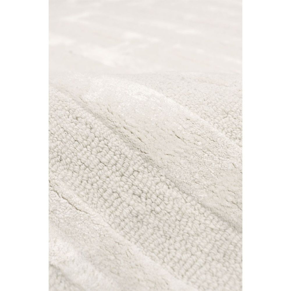Edgy Collection Wool & Tencel Silk Area Rug  Ivory
