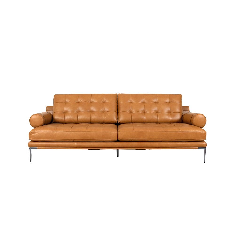 Kimberly Top Grain Leather Sofa, Brown