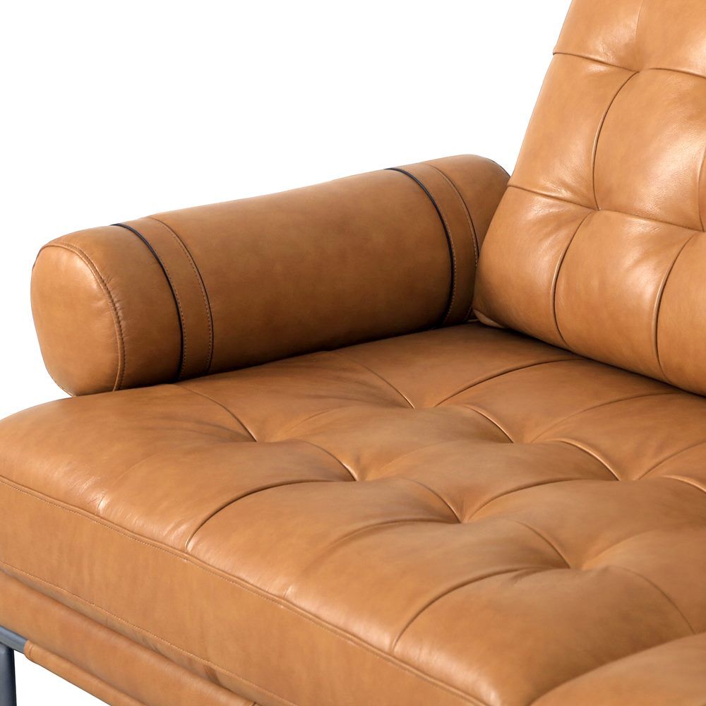 Kimberly Top Grain Leather Sofa, Brown