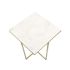 Perama Marble & St. Steel Side Table, White
