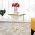 Perama Marble & St. Steel Side Table, White
