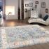 Heritage Design Floral L. Blue Area Rug