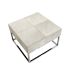 Safari Cowhide & Steel Coffee Table, Silver