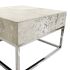 Safari Cowhide & Steel Coffee Table, Silver