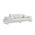 Ravenna Sofa with Sliding Backrest and Armrest, White