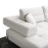 Ravenna Sofa with Sliding Backrest and Armrest, White
