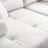 Ravenna Sofa with Sliding Backrest and Armrest, White
