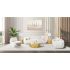 Zarina Loveseat with 2 Pillows, Ivory