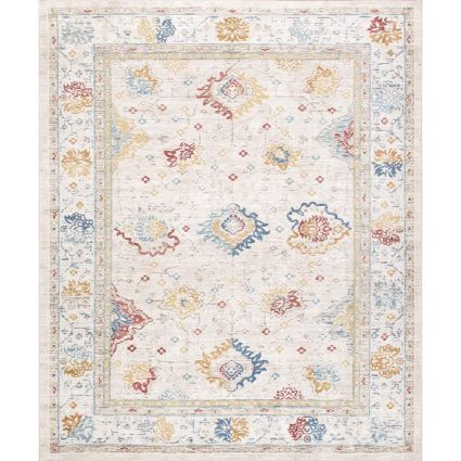 Heritage Design Floral Beige Area Rug