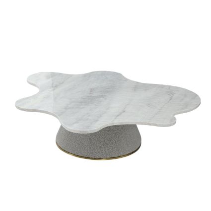 Simona Marble Top Coffeetable, Silver