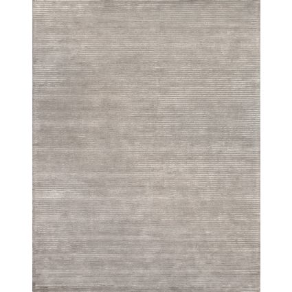 Edgy Collection Wool & Tencel Silk Area Rug Silver/Grey