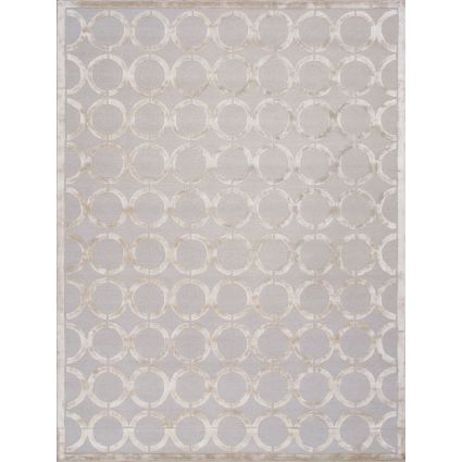 Edgy Collection Wool & Tencel Silk Area Rug Beige/Beige
