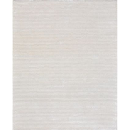 Edgy Collection Wool & Tencel Silk Beige Runner Rug 