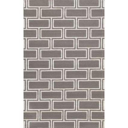 Edgy Collection Wool & Tencel Silk Grey Area Rug